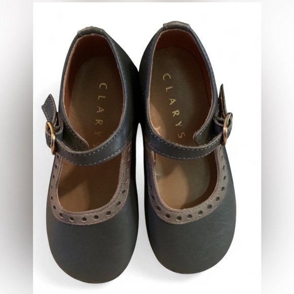 CLARYS Other - Adorable! CLARYS size EU 23 size 7 US toddler gray leather Mary Jane shoes.